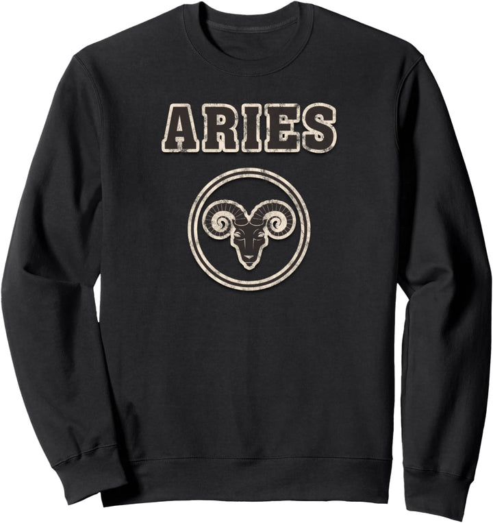 Widder Sternzeichen Retro Vintage Sweatshirt
