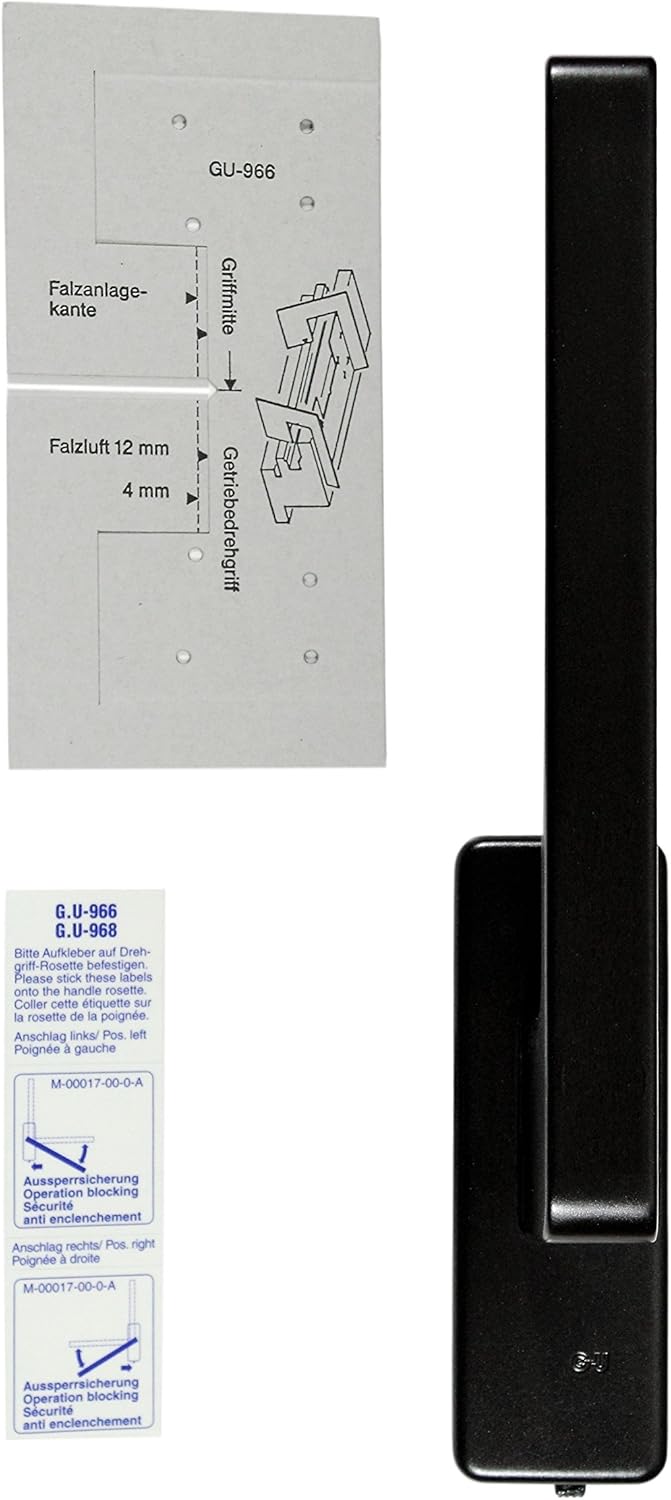SN-TEC GU Schiebetür PSK Drehgriff DIRIGENT 966/976, 34225 oder auch 30152, DIN Links braun UC5 mit