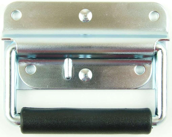 Adam Hall Hardware 3412 M4 AH - 4er Set Klappgriff/Kistengriff gefedert silber 4-Loch