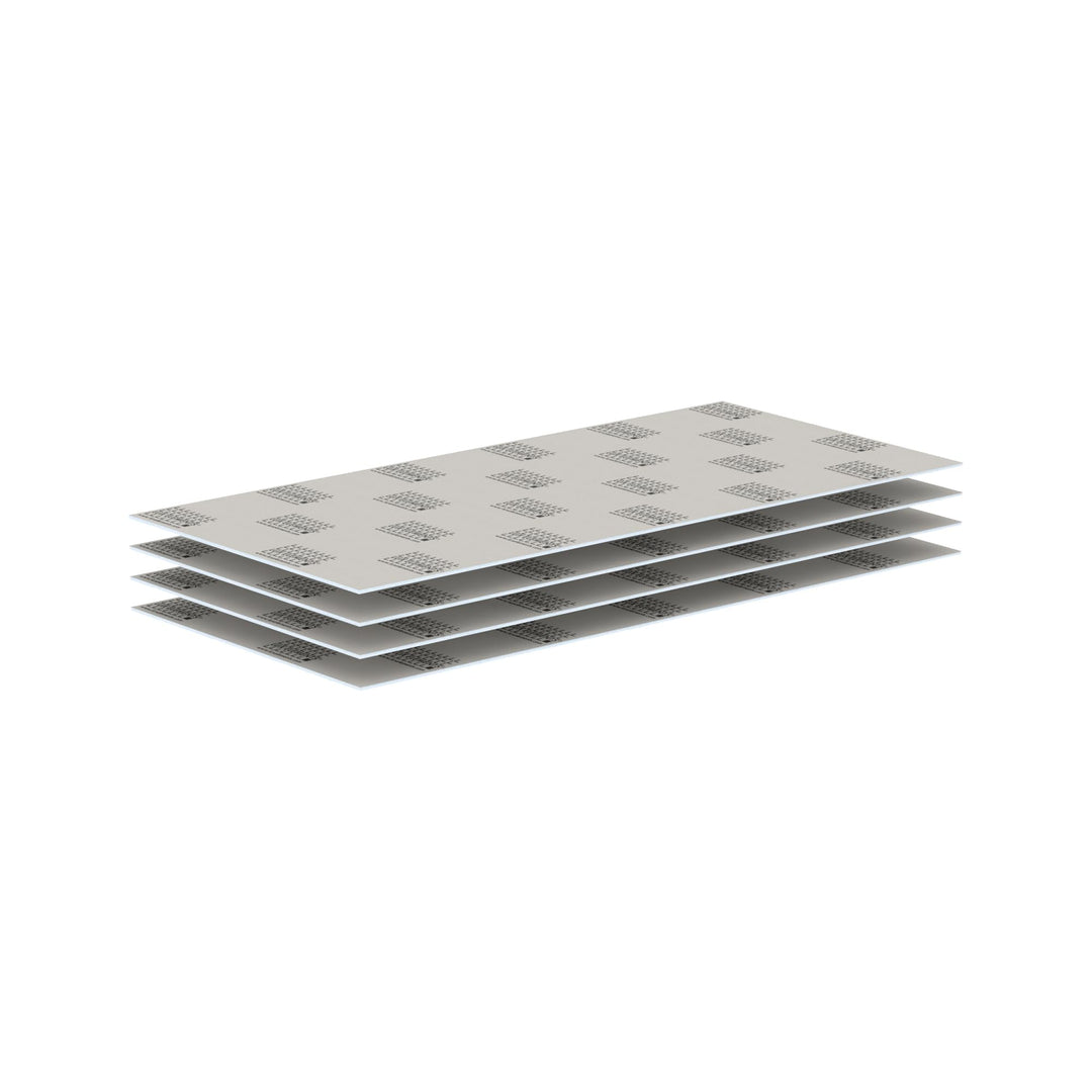 LUX ELEMENTS Bauplatte Fertig zum Verfliesen, 125 x 60 cm, 4 Stück (3 qm) LELEE4117, Grau, 6 mm Baup