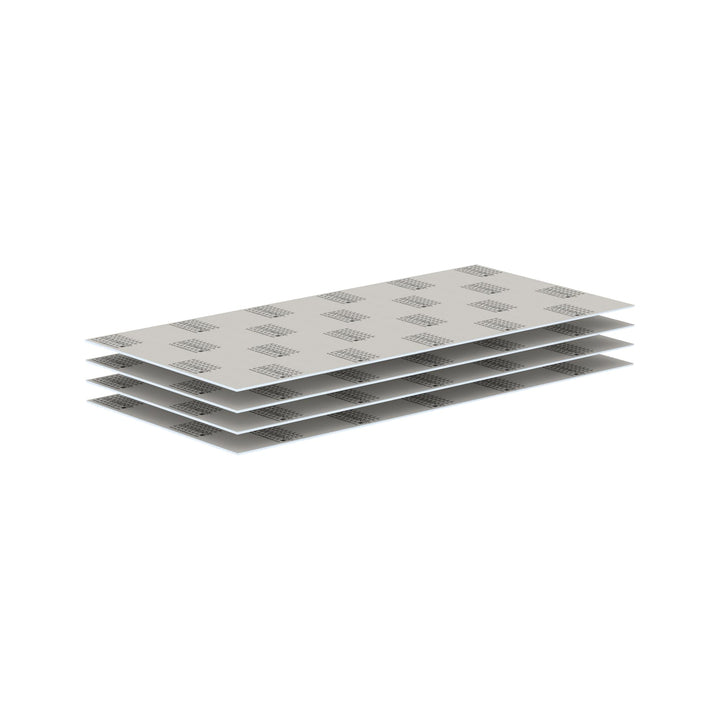 LUX ELEMENTS Bauplatte Fertig zum Verfliesen, 125 x 60 cm, 4 Stück (3 qm) LELEE4117, Grau, 6 mm Baup