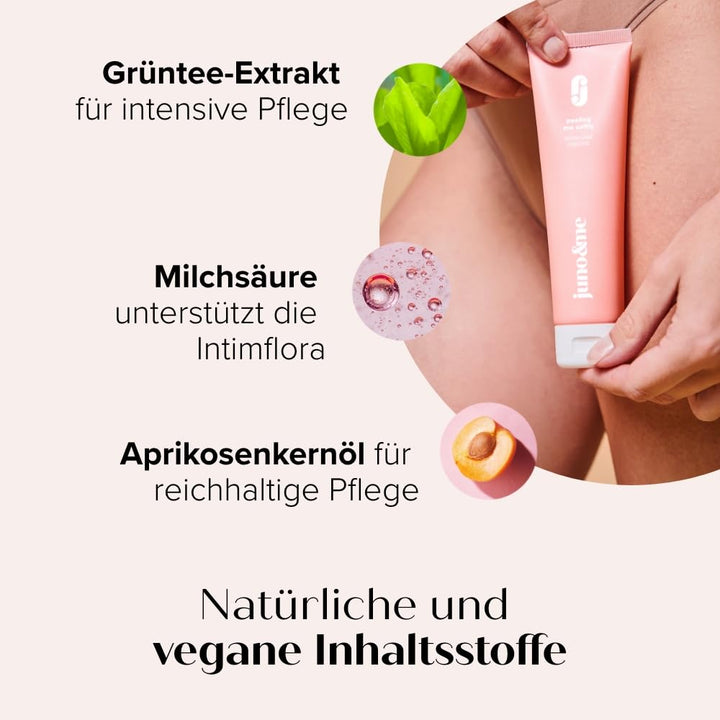 juno &amp; me – Intimate Pre-Shave Peeling: Peeling vor Intimrasur - löst abgestorbene Hautschuppen &amp; be