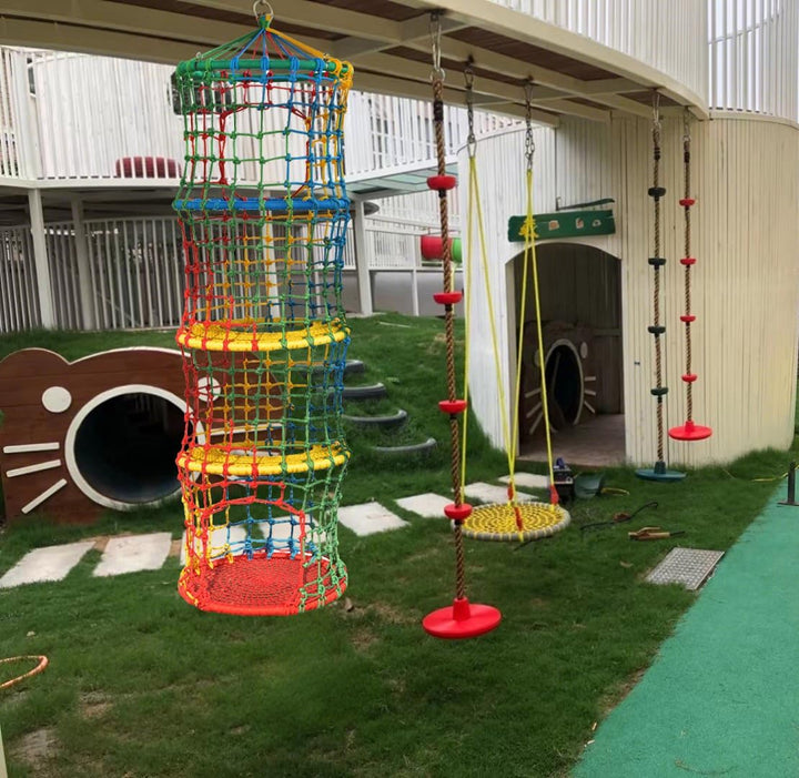 Klettergerüst für Kinder Outdoor-Klettergerüst mit Kletternetz Hängender Kletterturm für Kinder Spie