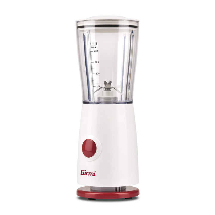 Girmi FR03 Elektrischer Standmixer, 170 W, 4 Klingen aus Edelstahl, 500 ml, Weiss, Weiss