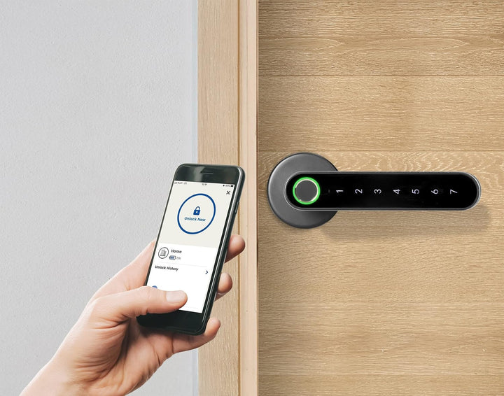 Miratic Elektronisches Türschloss mit Touch-Tastatur und Smart-Funktion - Fingerabdruckleser, Blueto