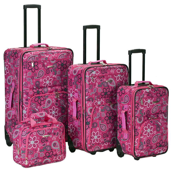 Rockland Impulse Softside Gepäck-Set, 4-teilig, Bandana Pink, 4-Piece Set (14/19/24/28), Impulse Sof