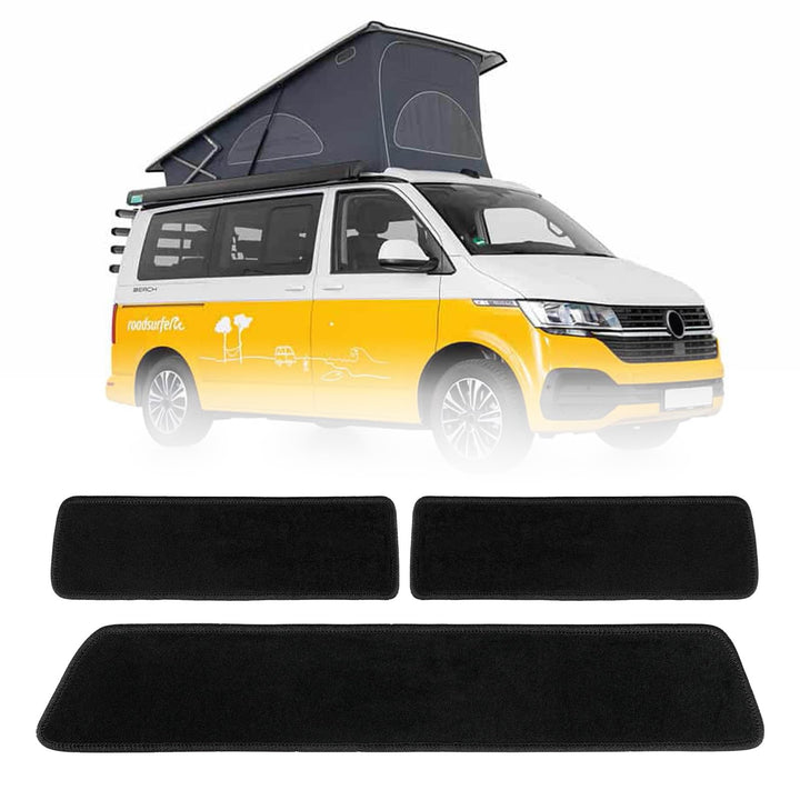 Teppiche Fussmatten Ersatz für VW T5 T6 3 teilig, Teppichbodenmatte, Camping Wohnmobil Einstiegs-Tep