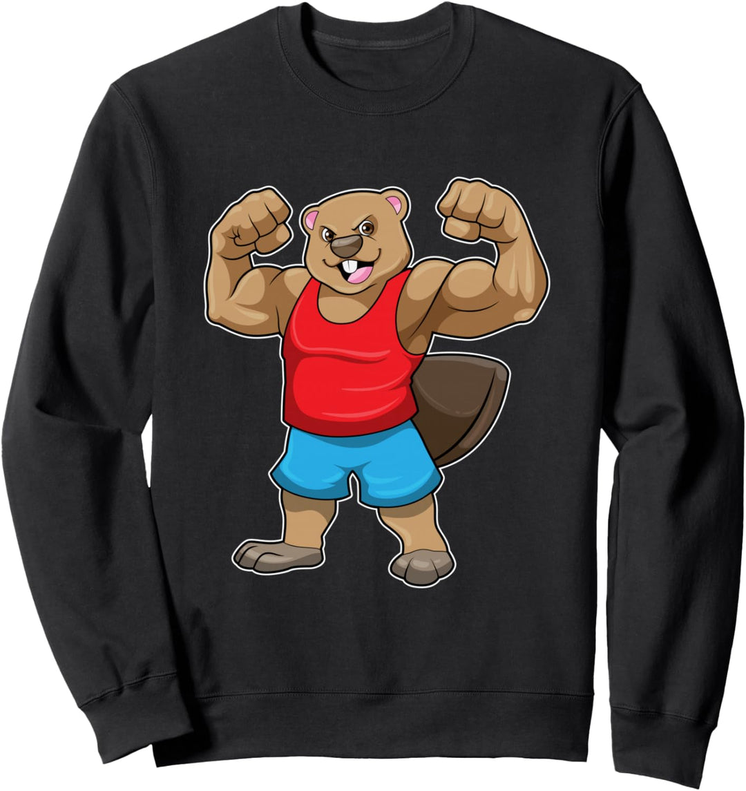 Biber Bodybuilder Bodybuilding Sport Sweatshirt