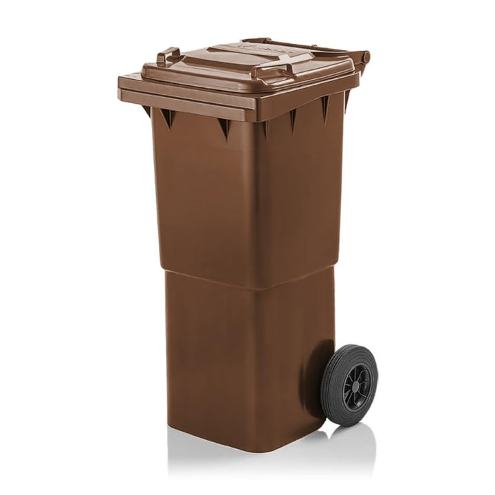 Mülltonne 60L mit Deckel und Rädern | Robuster Abfallbehälter aus HDPE | EN 840 Zertifiziert | UV-be