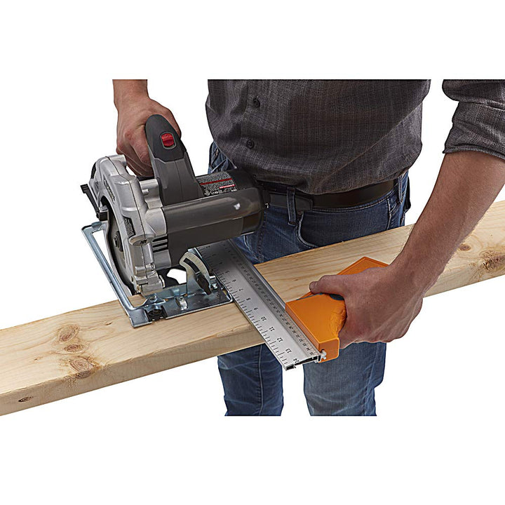 Bora QuickCut 530416 Kreissägeführung mit Schiene & Winkelunterstützung, All-in-One Holzbearbeitungs