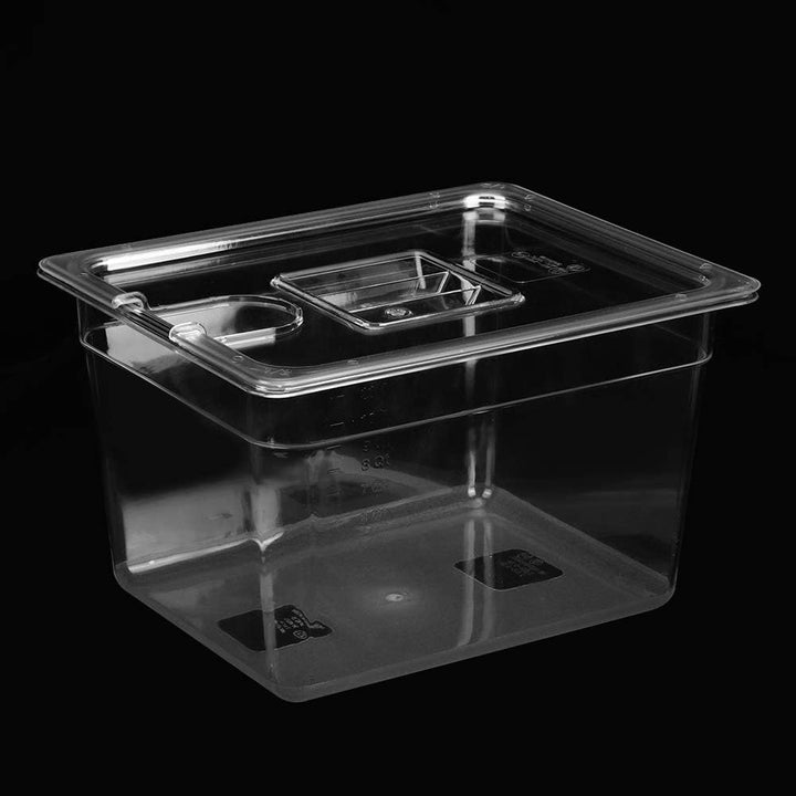 Sous Vide Behälter, 11,71L Durchsichtiger Container mit Deckel, Nicht-Haftender Vakuumierbehälter fü