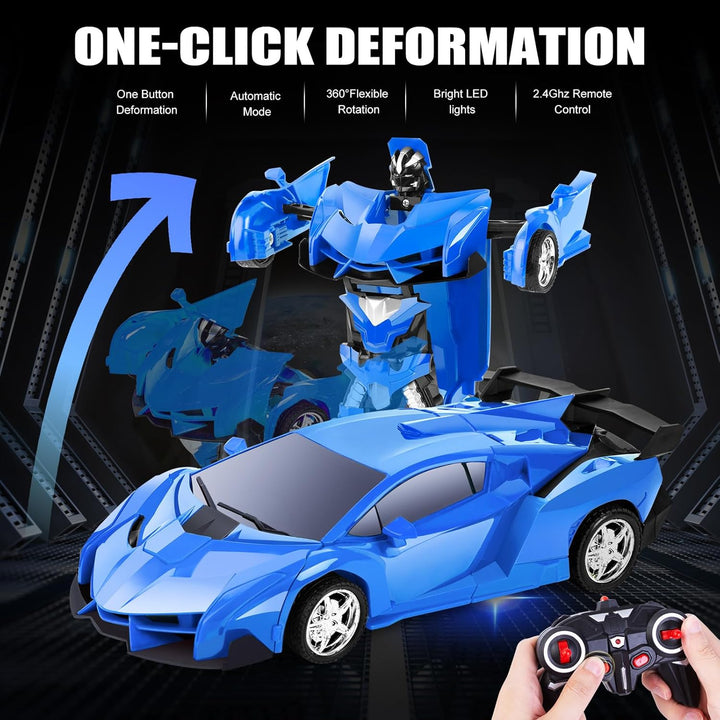 Thedttoy Transformator Spielzeug Ferngesteuertes Auto für Kinder ab 4 5 6 7 8 9 10 11 12 Jahre, 2.4G