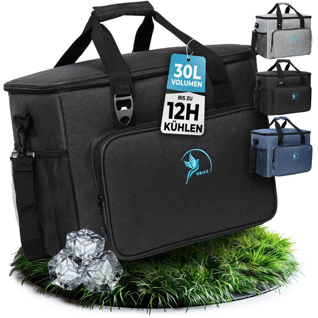 Obics Kühltasche klein 20L &amp; Gross 30L, Kühlbox faltbar mit Flaschenöffner Lunchtasche Herren - lang