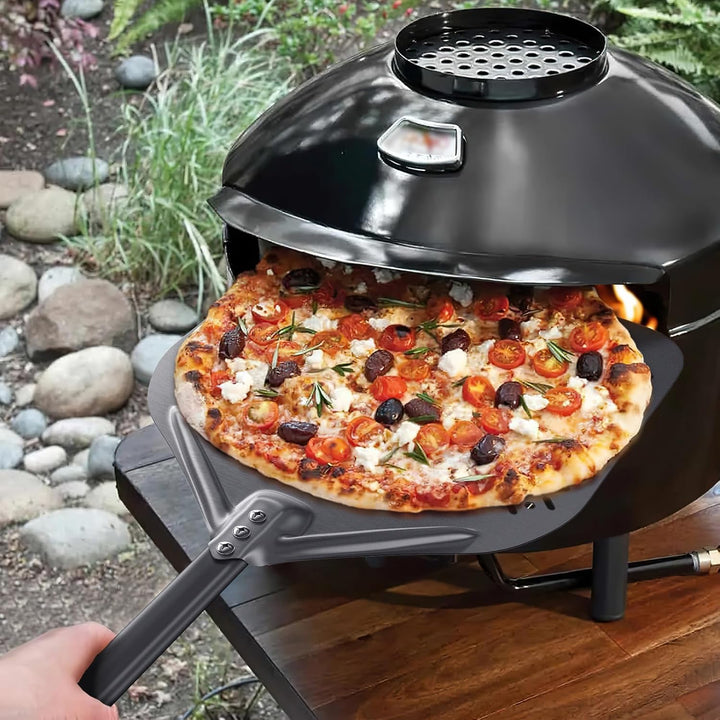 14 Zoll 35cm x 88cm Perforierter Pizzaschieber, Perforiert Pizzaschaufel aus Hart Eloxiertes Alumini