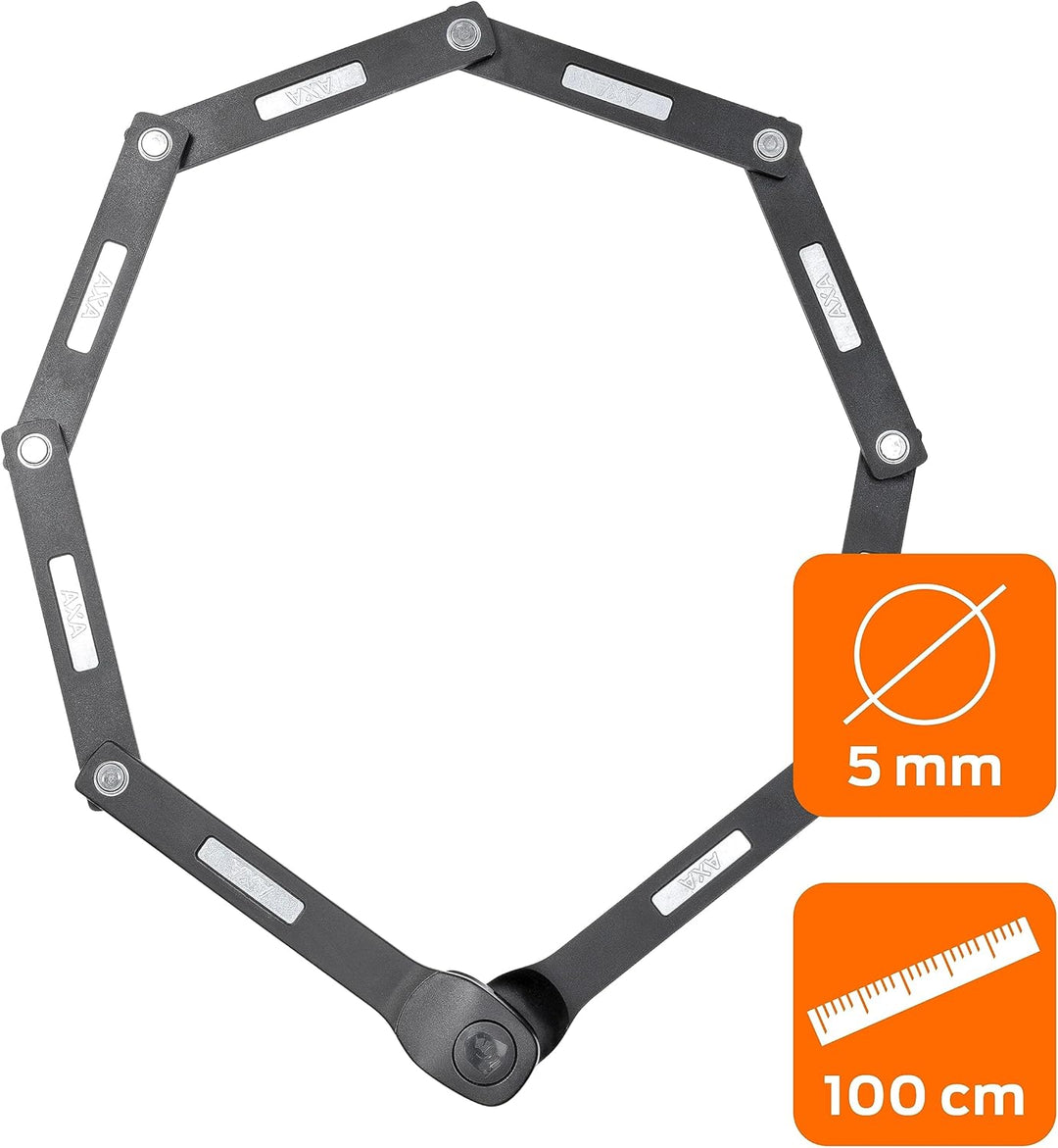 AXA Fold Lite C100 – Faltschloss Fahrrad – Leicht – Fahrradfaltschloss mit Zahlenschloss – Sicherhei