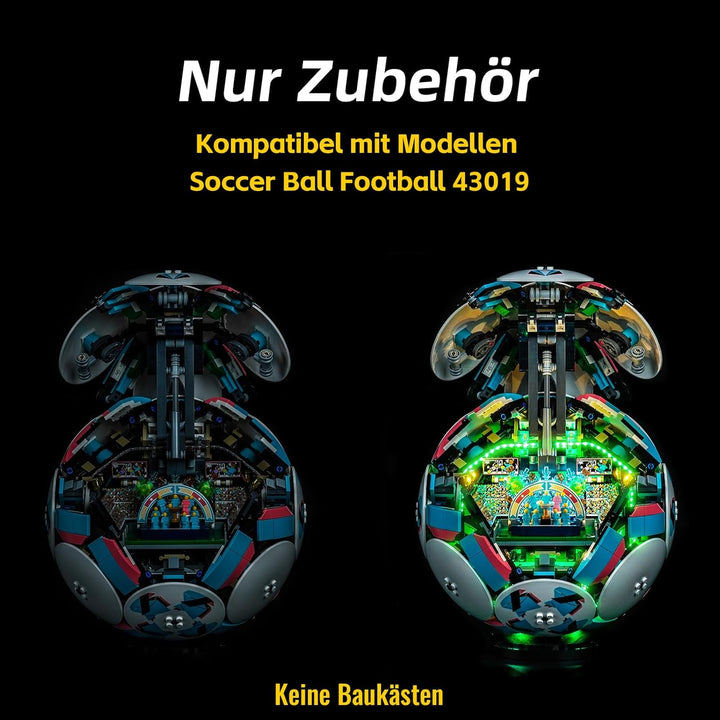 Led Licht Set Kompatibel mit Lego 43019 Soccer Ball (Kein Modell), Dekorationsbeleuchtungsset Compat
