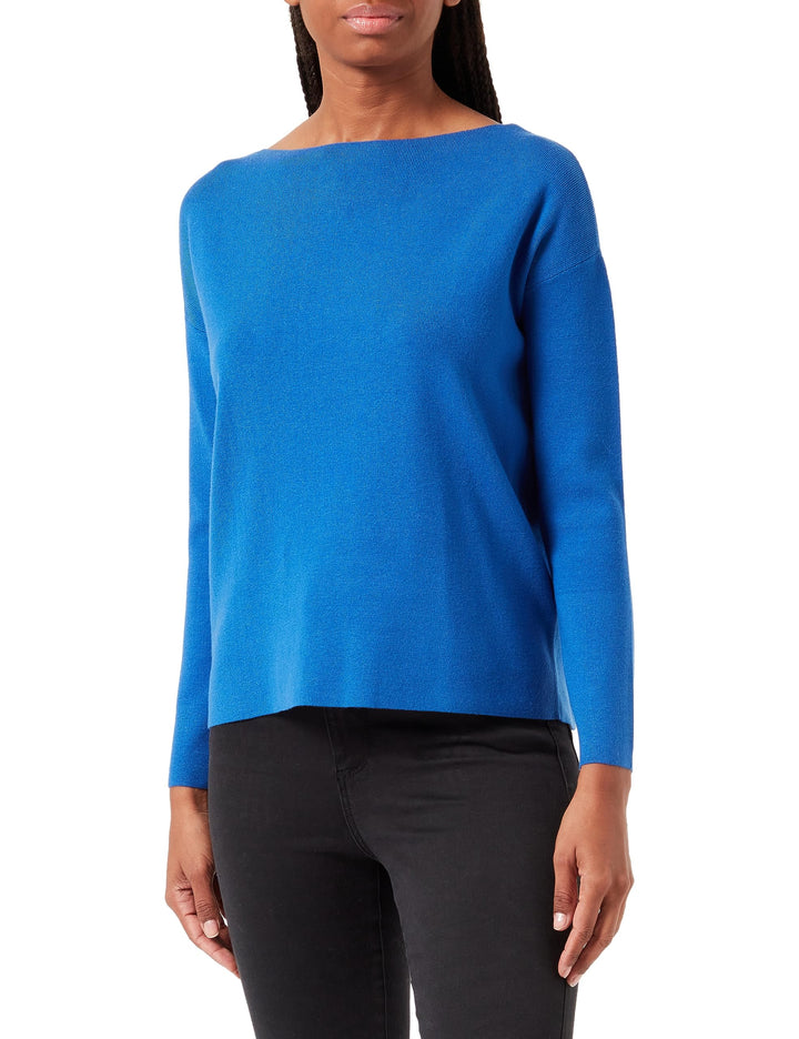 VERO MODA Damen Vmnancy Ls Boatneck Ga Noos Pullover, Beaucoup Blue