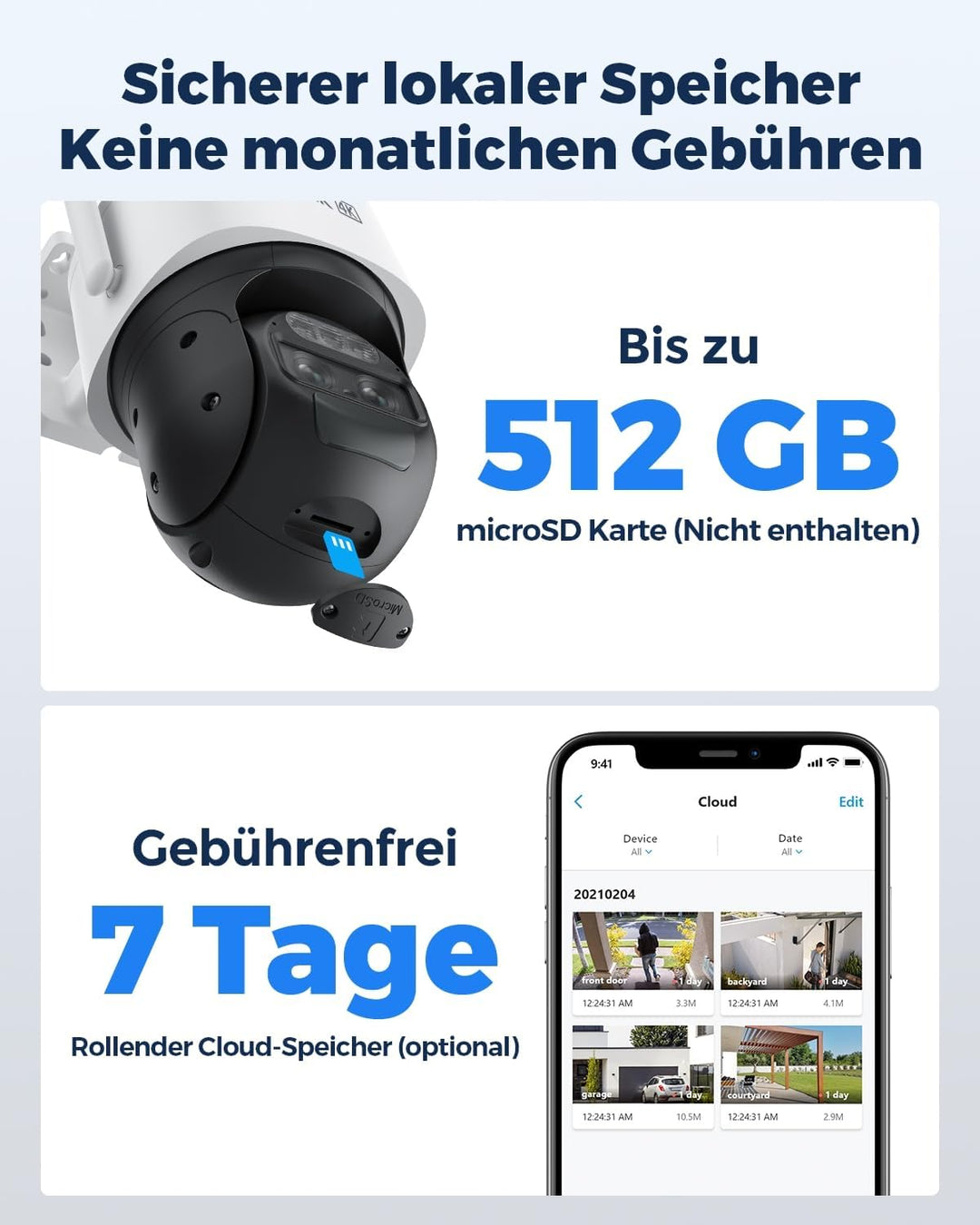Reolink 4K PTZ Überwachungskamera Aussen Akku mit Auto-Tracking & Auto-Zoom, Dual Lens, 8MP Solar WL