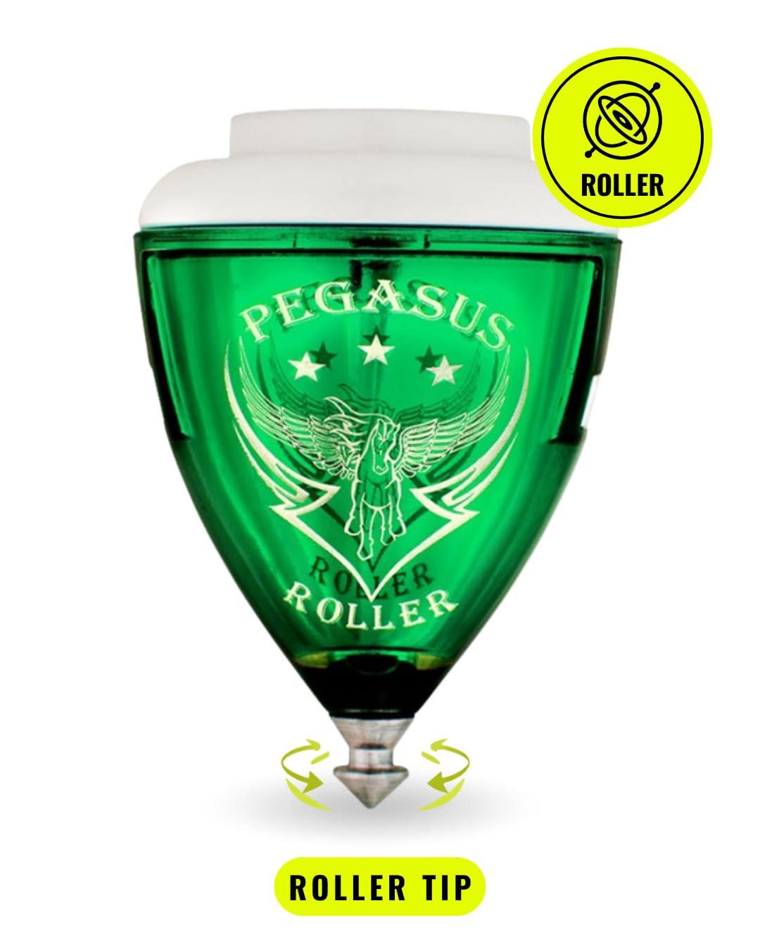 trompos space Pegasus Roller grün + Geschenkseil