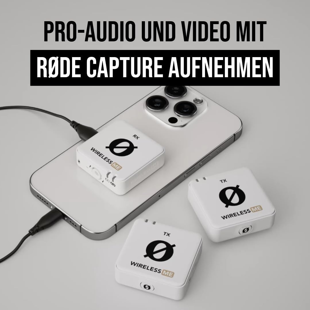 RØDE Wireless ME Dual Set: Kompaktes drahtloses Mikrofonsystem mit GainAssist-Technologie, integrier