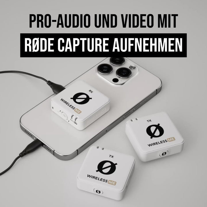 RØDE Wireless ME Dual Set: Kompaktes drahtloses Mikrofonsystem mit GainAssist-Technologie, integrier