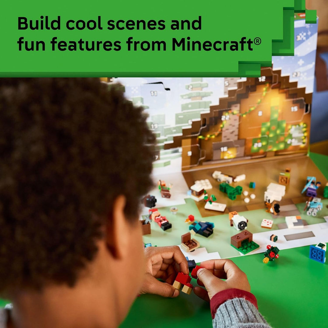 LEGO 21280 Minecraft Adventskalender 2025 - Bauspielzeug für Kinder Urlaub Countdown Set für Jungen