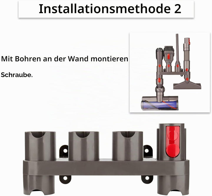 Wandhalterung Zubehörhalter für Dyson Gen5 G5 V15 V12 V11 V10 V8 V7 Staubsaugerzubehör, Dyson Aufsat