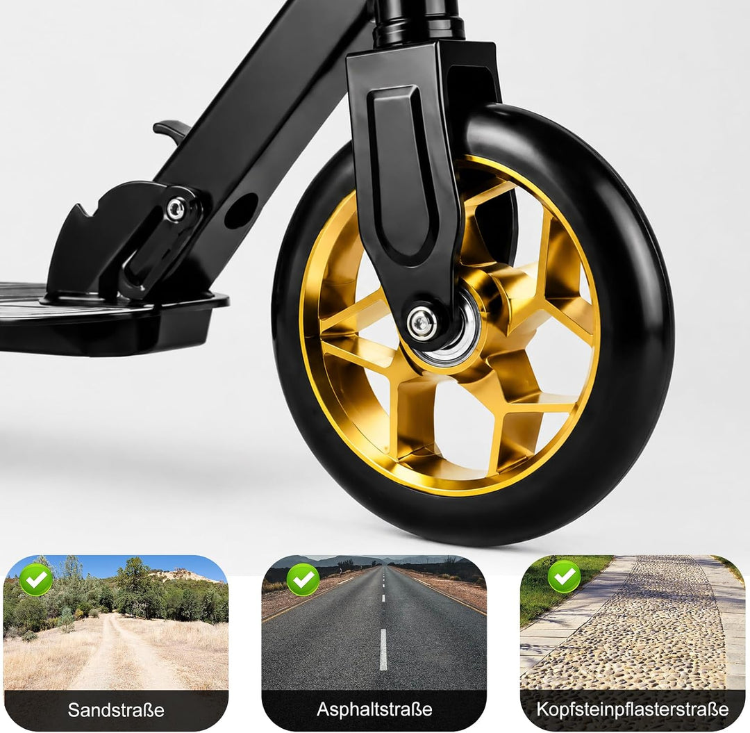 2 Stück Stunt Scooter Reifen 110mm - Ersatzräder für Stuntscooter &amp; Kickroller, Thickened PVC Roller