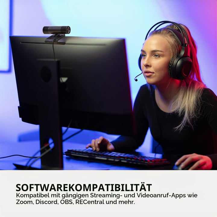 AVerMedia 1080P 60FPS Weitwinkel-Webcam – PW315 – Mit Mikrofon – Ideal für das Gaming oder Streaming