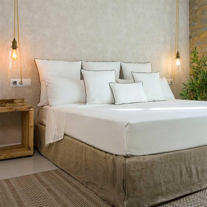 COTTON ARTean Bettwäsche-Set, Organic Baumwolle, Weiss, Bett 105 x 190/200 cm, 100 % Organische Baum