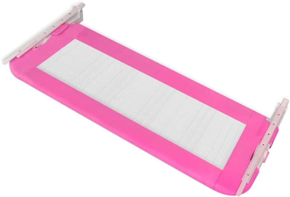 vidaXL Bettschutzgitter 102cm Kinderbettgitter Bettgitter Gitter Kinderbett 102 x 42 cm Rosa 102x42