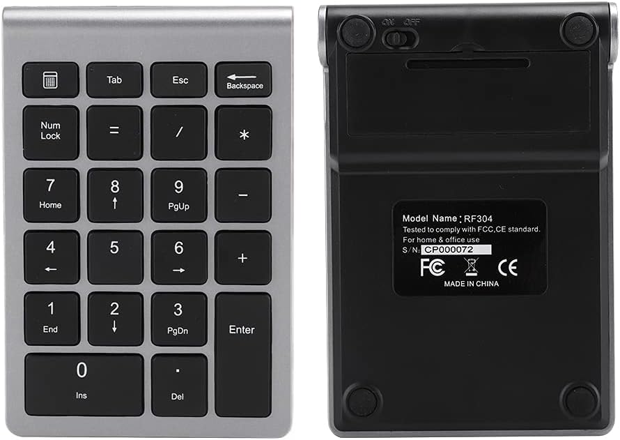 Fdit Drahtlose numerische Tastatur, 2,4G tragbare numerische Tastatur mit USB -Empfänger, Tastatur m