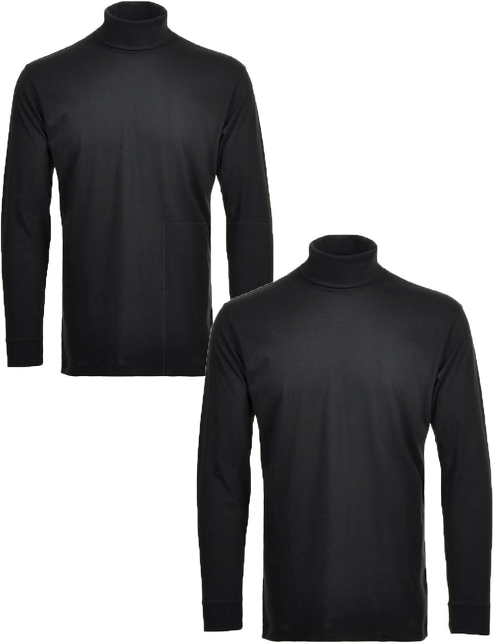 RAGMAN Herren Unterzieh Rolli 2er Pack S Schwarz-009, S Schwarz-009