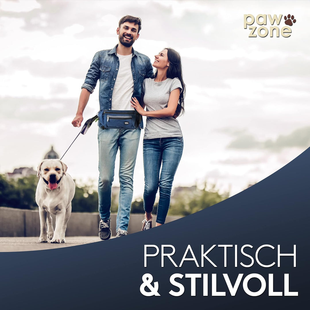 PAWZONE® Futterbeutel Hunde - Leckerlibeutel für Hunde - Bauchtasche für Hunde Zubehör - Leckerlitas