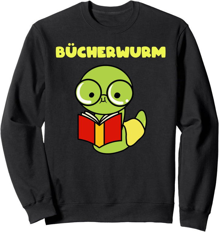 Bücherwurm Leseratte Lesen Geschenk Idee Buch Fans Spruch Sweatshirt
