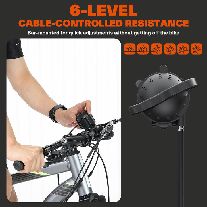 Sportneer Rollentrainer Fahrrad - Magnetischer Rollentrainer für 26-28" & 700C Schnellspanner Vorder