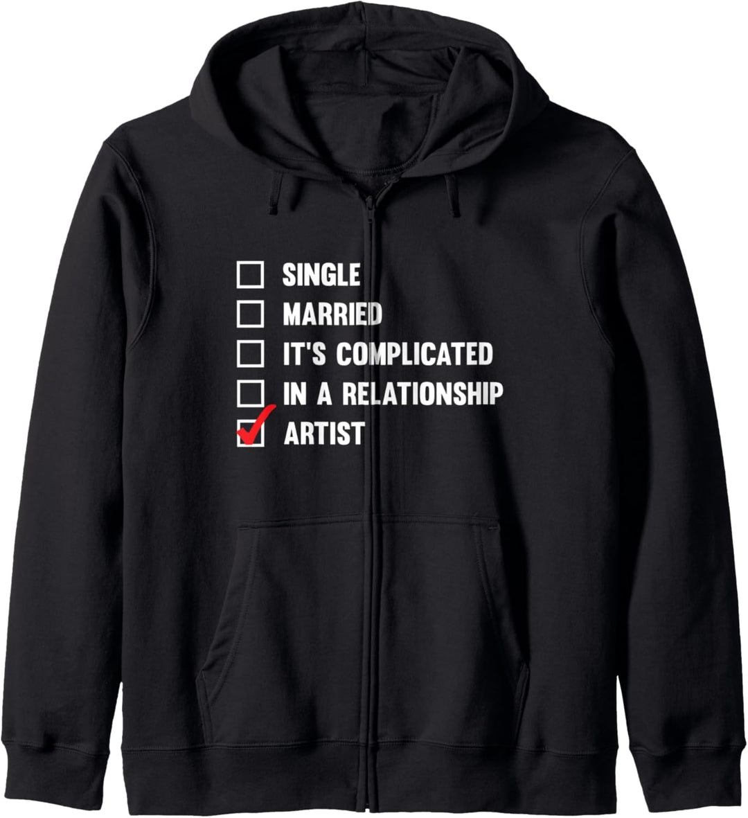 Single Married Artist Checkmark Kapuzenjacke