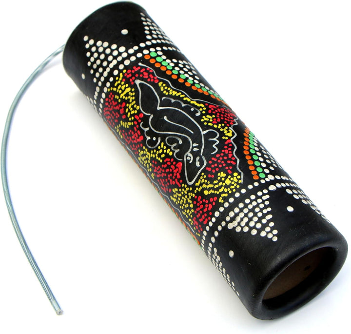 25 cm Donner-Trommel - Gewittermacher Donnermacher mit Dot-Paint Bemalung Regenmacher Musik 105