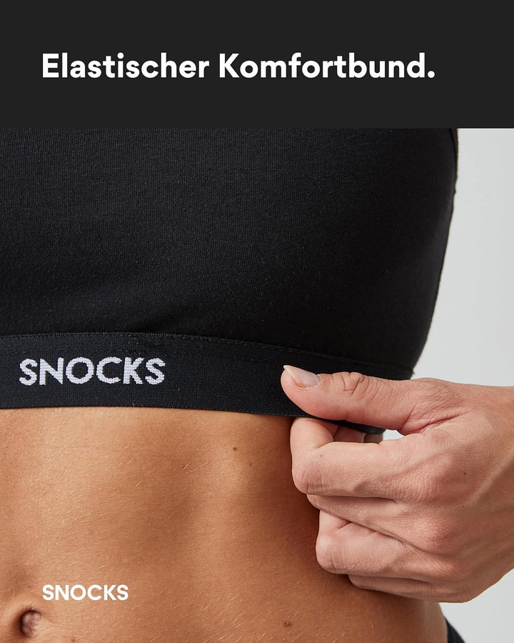 Snocks 1er Pack Soft BH Bustier Damen Bio Baumwolle Bequemer BH für jeden Tag, Yoga oder Freizeit 1x