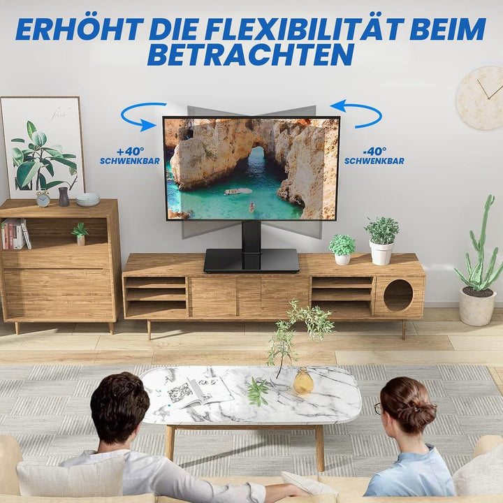 RFIVER Universal TV Standfuss TV Ständer Höhenverstellbar für 23-43 Zoll LCD LED OLED Plasma Flach &