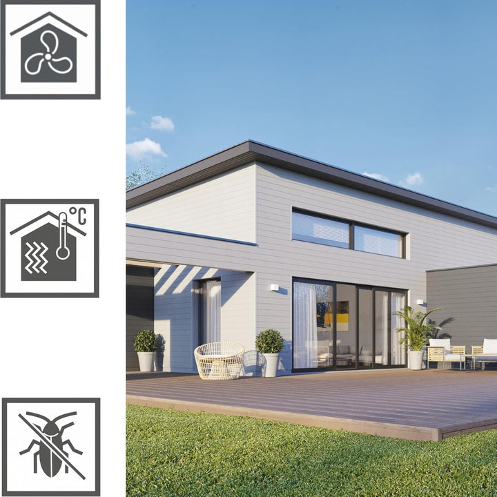 VOX KERRAFRONT Aussenecke 3M für Fassadenpaneele, 3M, Weiss, Hochwertige, pflegeleichte PVC-Paneele