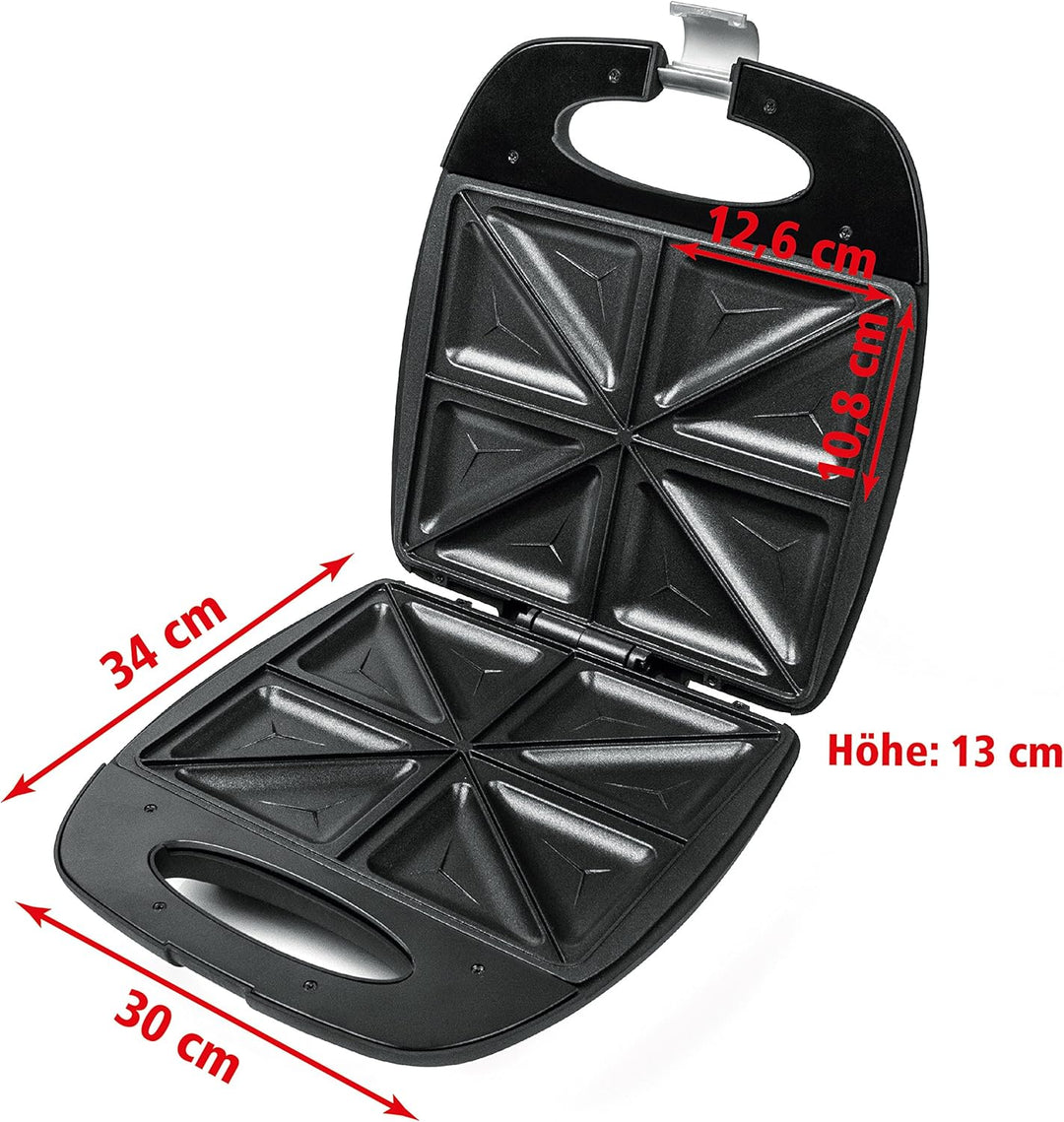 ROMMELSBACHER Sandwich Maker ST 1410 & Arendo - Edelstahl Toaster Langschlitz 4 Scheiben, Defrost 4
