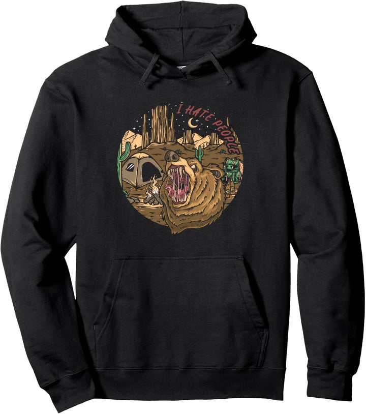 I hate People Wohnmobil Frau Campervan Campingplatz geboren Pullover Hoodie