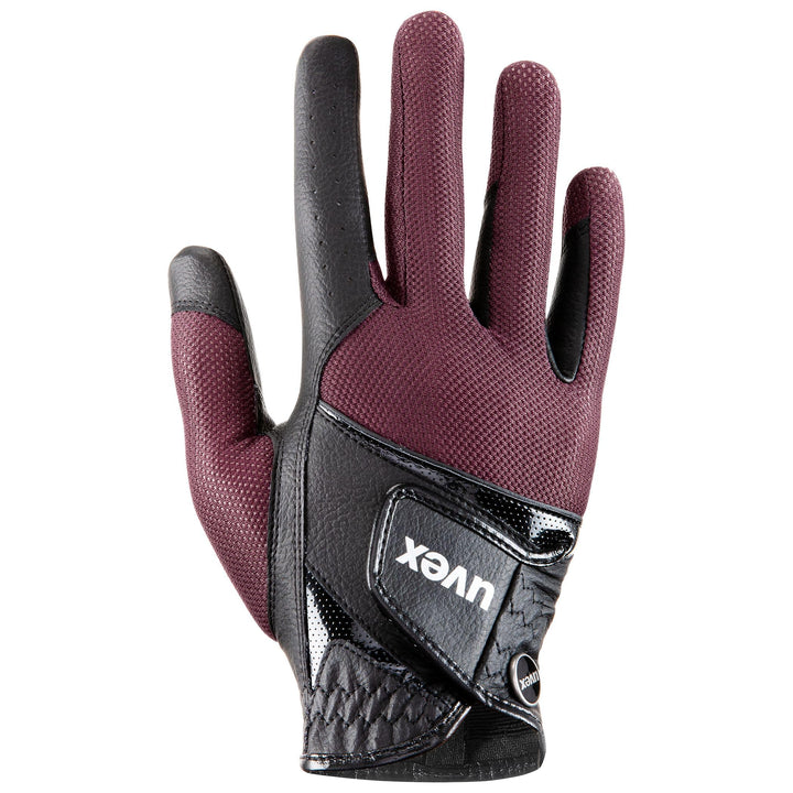 Uvex Unisex – Erwachsene Sumair Reithandschuhe 7 black-burgundy, 7 black-burgundy