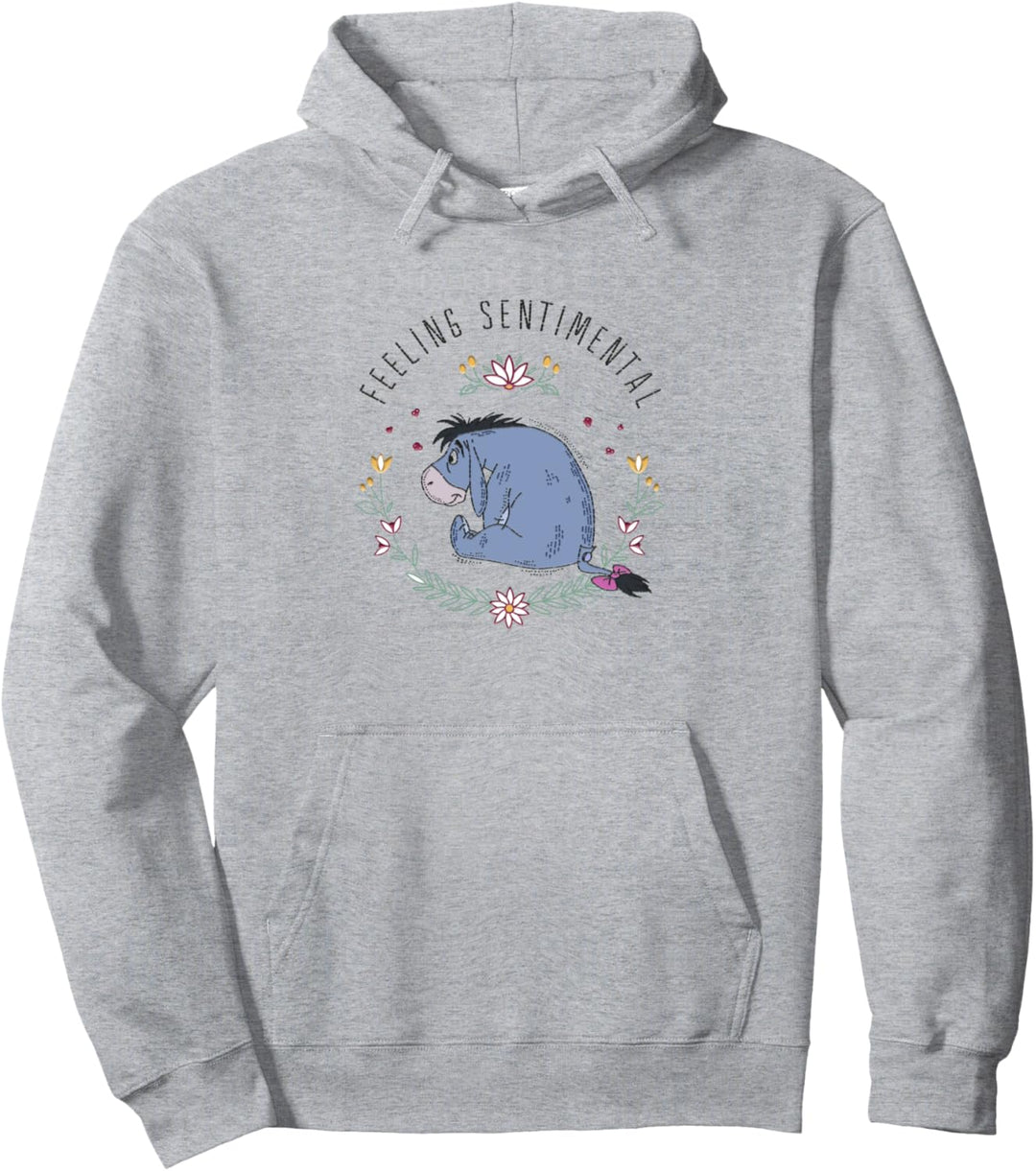 Disney Winnie The Pooh Eeyore Flower Wreath Sentimental Pullover Hoodie