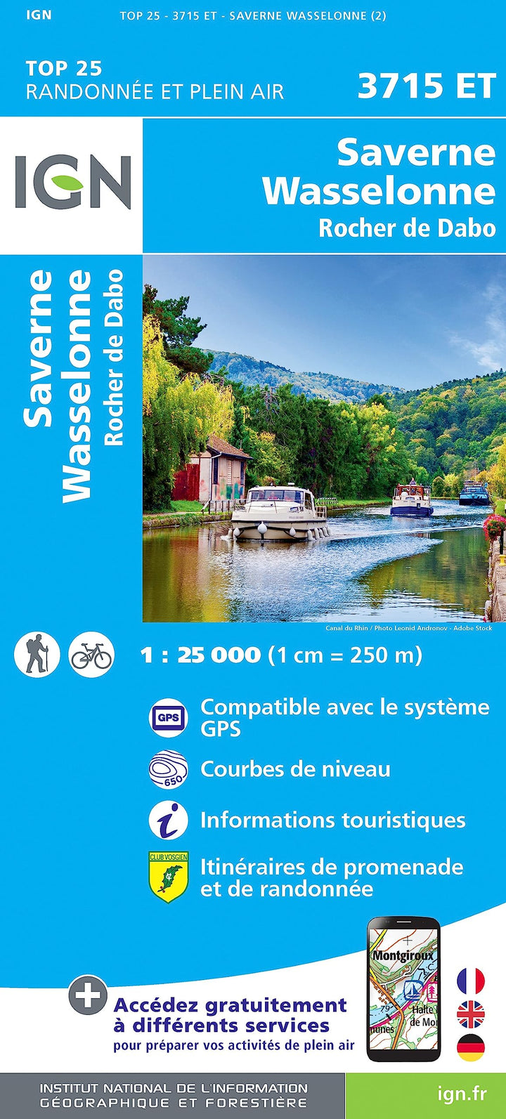 Saverne.Wasselonne.Rocher de Dabo 1:25 000 (TOP 25), Karte