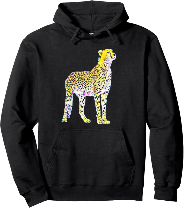 Gepard Motiv Raubkatzen Afrika Katzen Tiere buntes Geparden Pullover Hoodie
