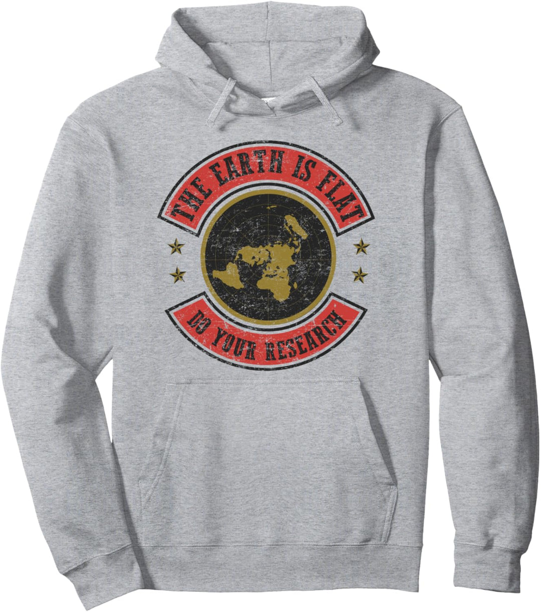 Die Erde ist flach Retro-Forschungsverschwörung Pullover Hoodie
