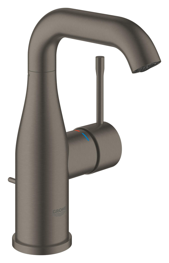 GROHE Essence | Badarmatur - Einhand-Waschtischbatterie, DN 15 M-Size | hard graphite gebürstet | 23