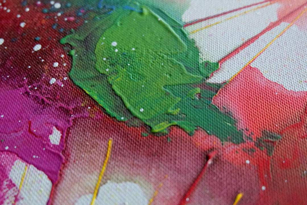 Monica Mirafiori I 100% HANDGEMALT I Gemälde Abstract Flowers 90x60cm | Gemälde Handgemalt | Acrylge